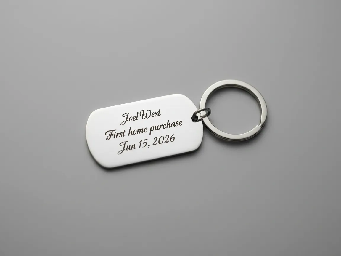 Custom Keychain, Stainless Steel personalized gift for him idea