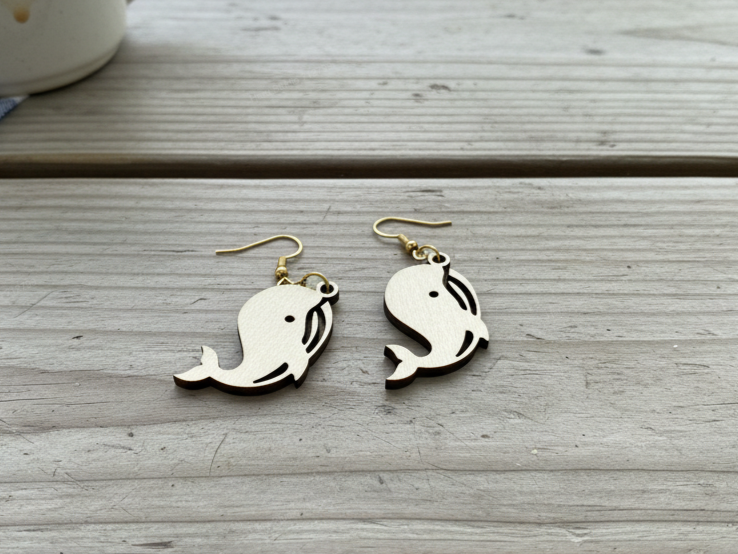 Whale Shaped Dangle Earrings earring design