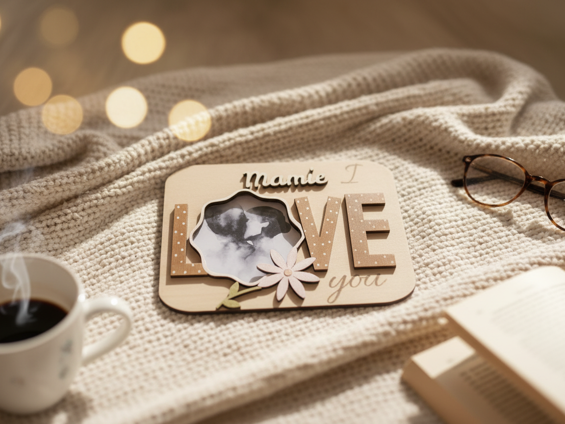 "Love" Floral Photo Frame for Mamie gift design