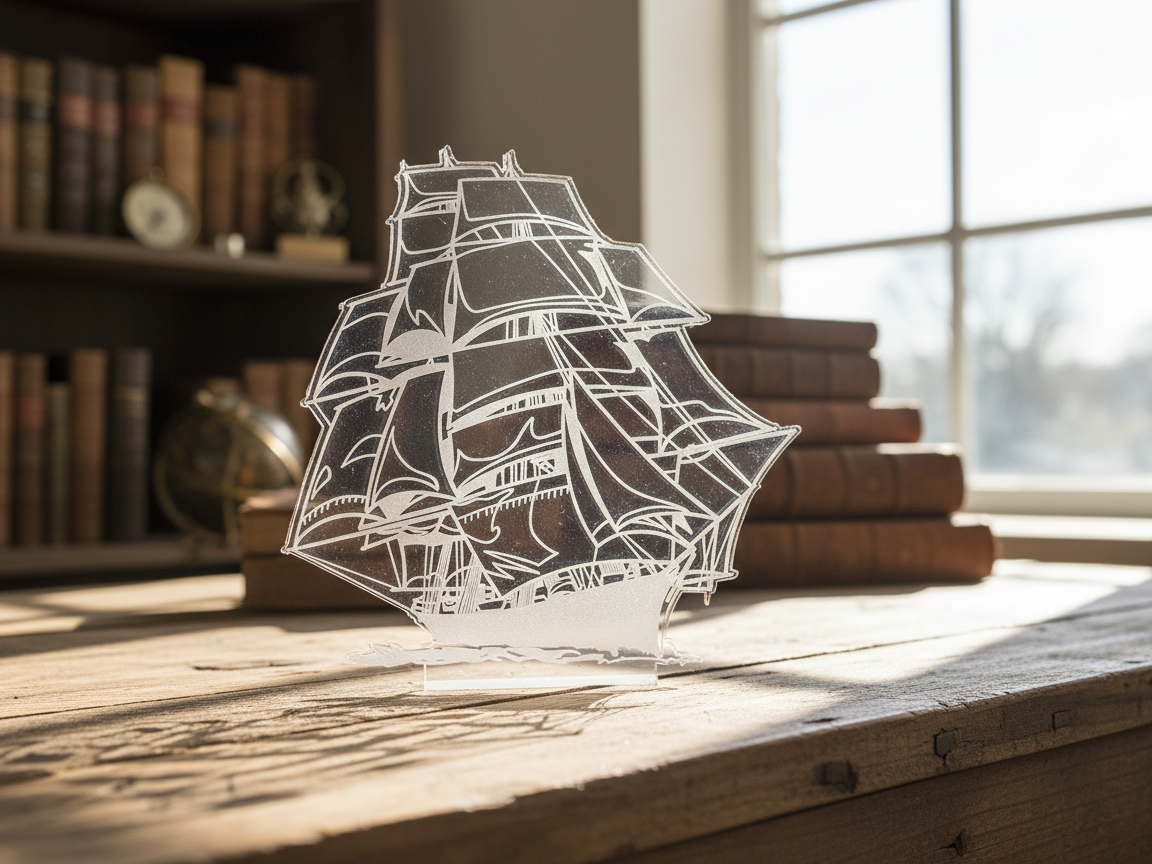 Creative Sailing Ship Laser Engraving Templates - Atomm
