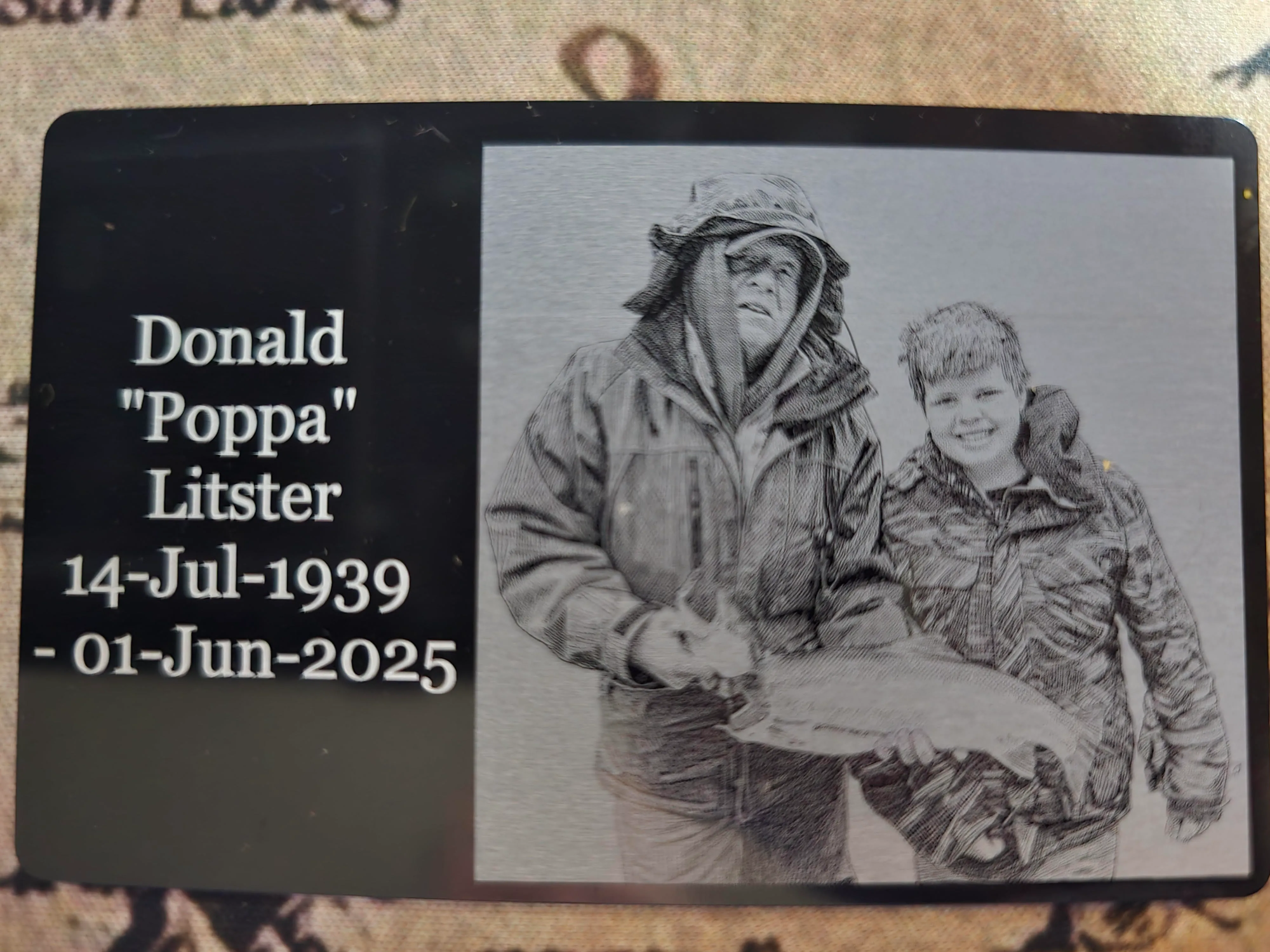 Memorial Card for a Father-in-Law memorial sympathy gift design