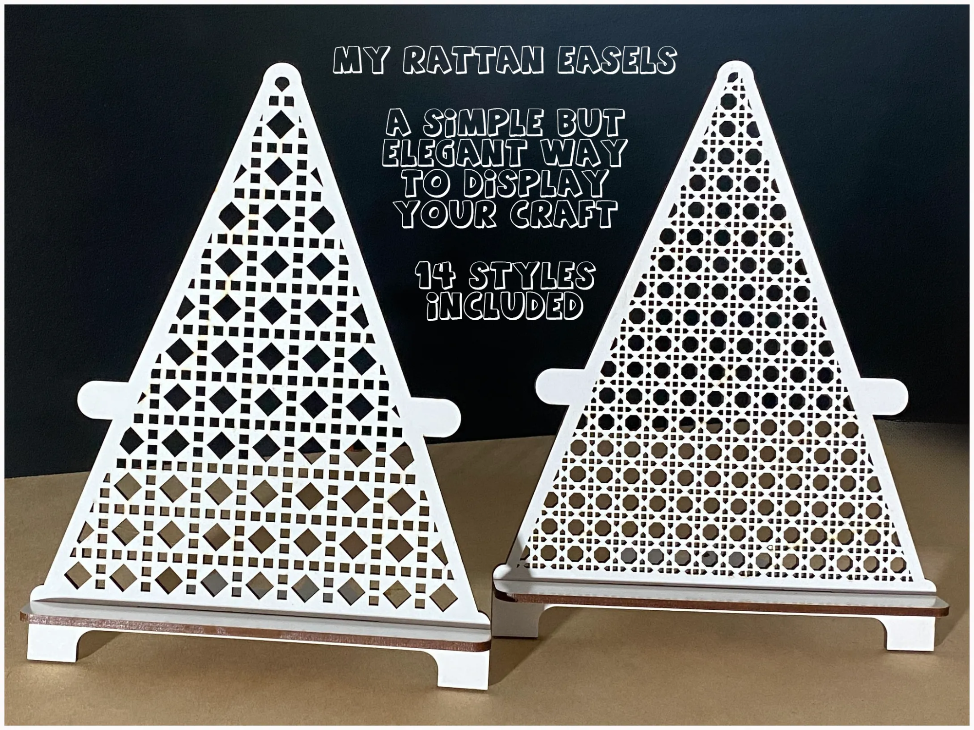 Staffelei-Ständer im Rattan-Stil Laser-Cut-Kochbuchständer-Idee