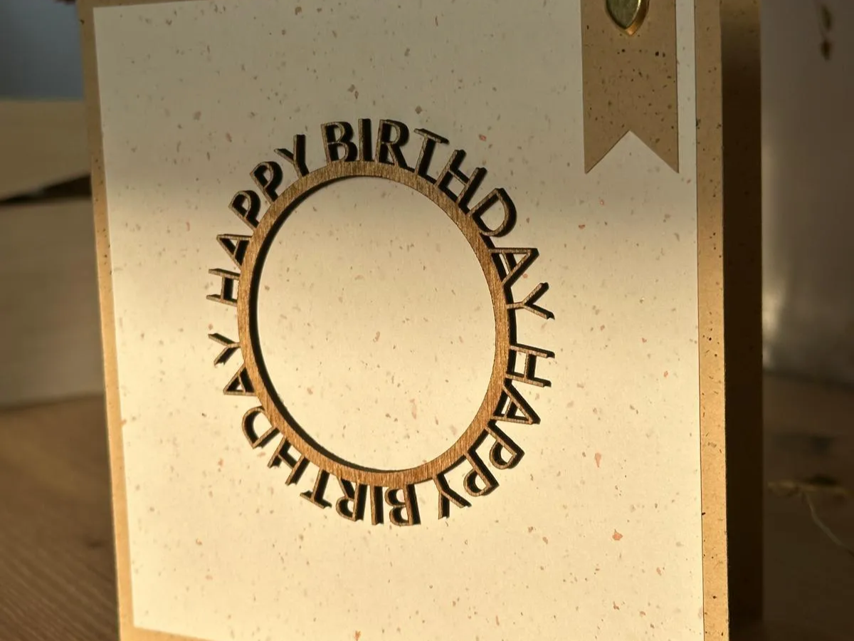 Circular Happy Birthday Card birthday card design