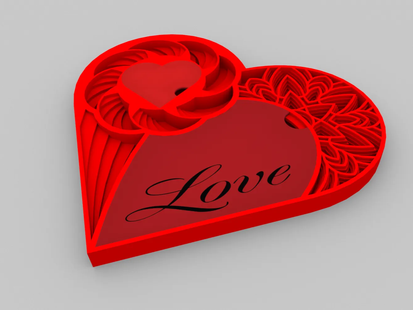 Heart-Shaped Wooden Jewelry Box jewelry gift box idea