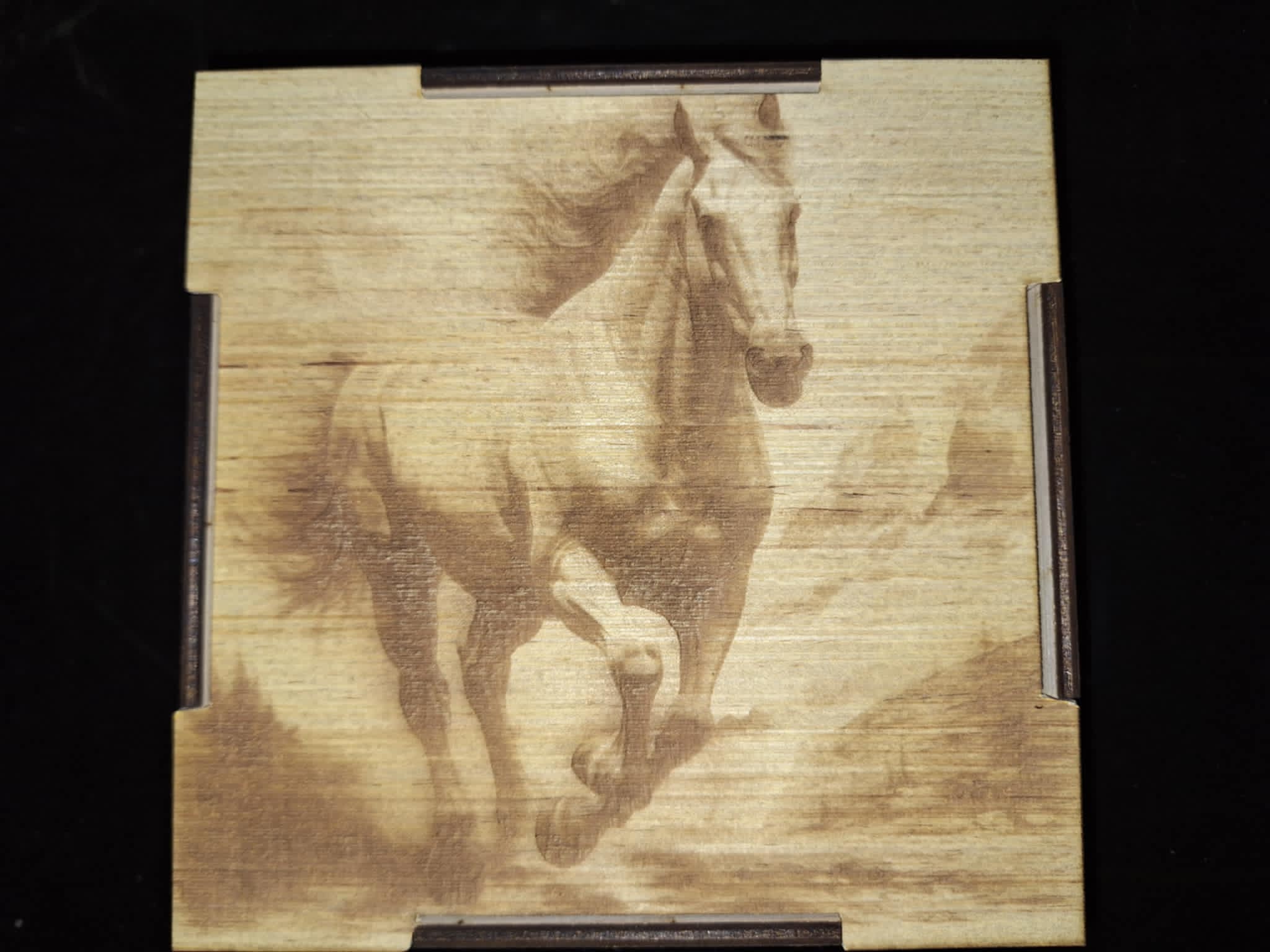 Wooden engraved box with horse design dad birthday gift idea