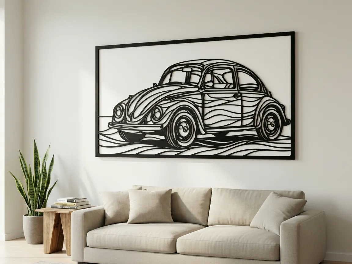 Classic VW Beetle Wall Art metal wall art design