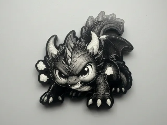 Cute Angry Baby Dragon Acrylic Ornament