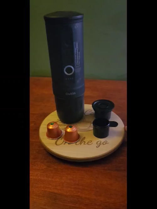 [Laser cut and engrave] Laser Engraved Wooden Coffee Coaster With Decorative Floral Design