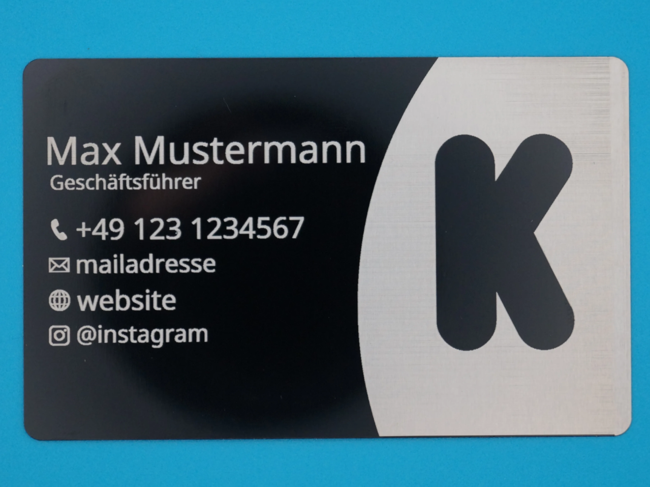 Laser-Engraved Aluminum Business Card laser cut business card holder idea