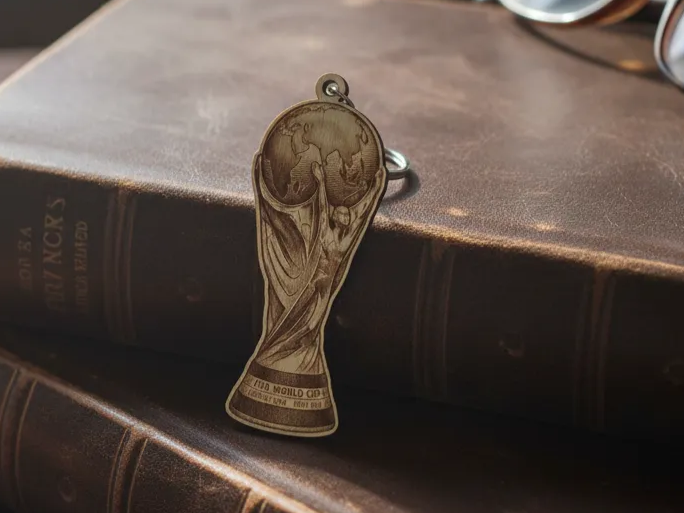 FIFA World Cup trophy football keychain design