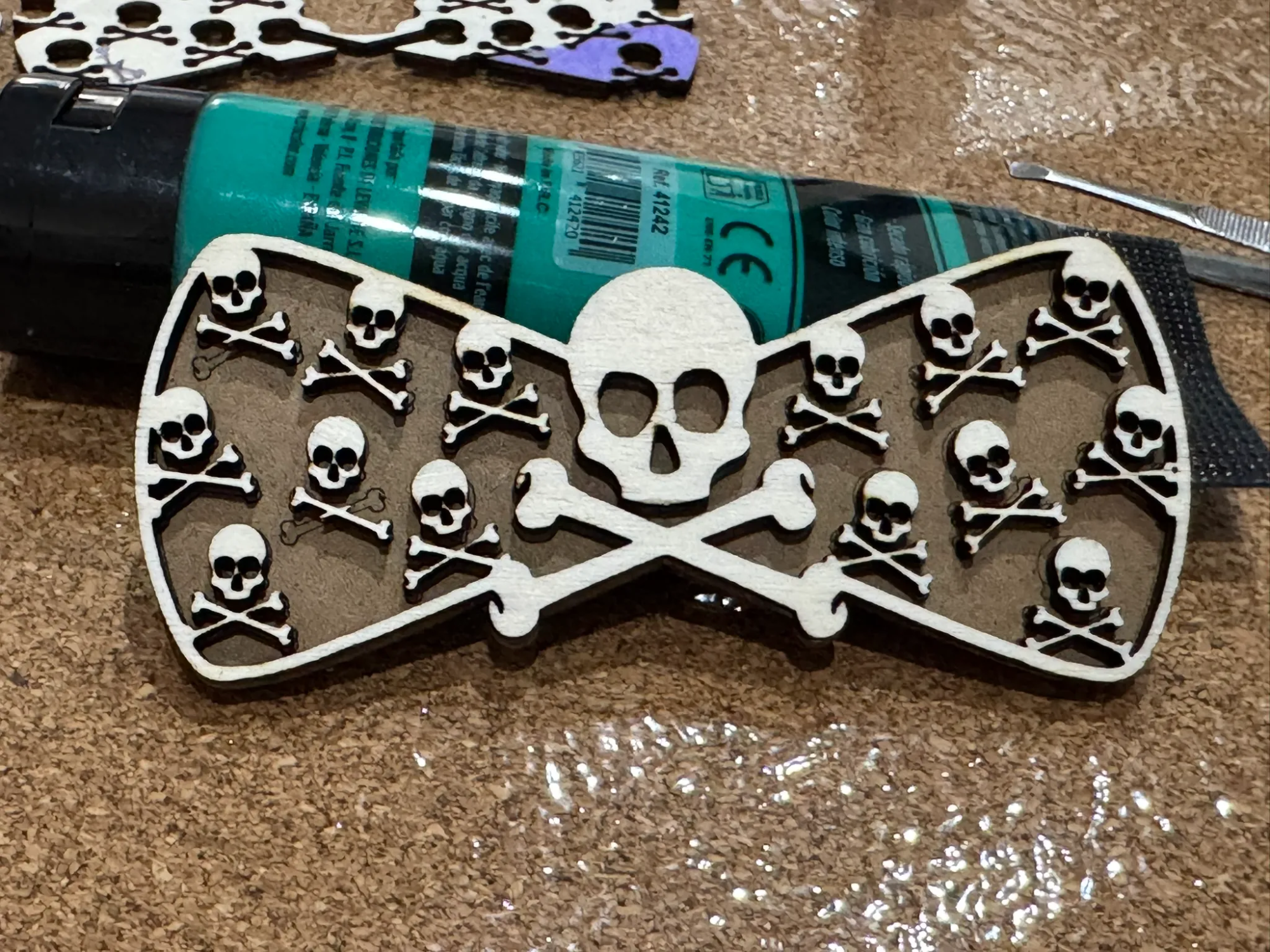 Skull Bow Tie sugar skull dia de los muertos design