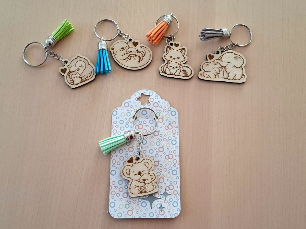 Koala Wood Keychain laser cut keychain idea for women