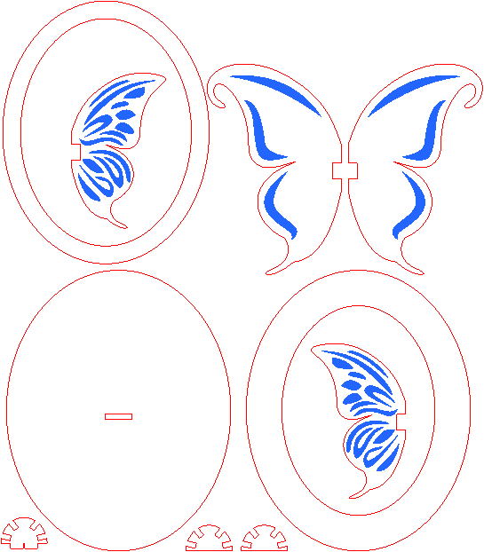 3d butterfly wall decor 5.xcs