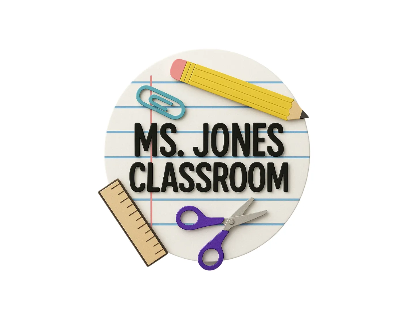 Classroom Supplies and Decorations Door Sign teacher gift design