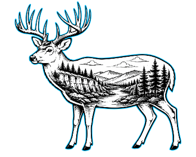 Whitetail Ozark Scenery Cut Engrave.xcs