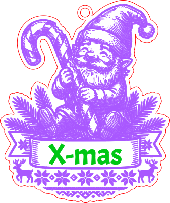 Personalized Gnome Christmas Ornament.xcs