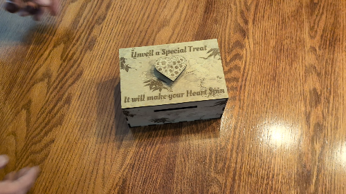 [Laser cut and engrave] "Secret Puzzle Gift Box" Spin Your Heart To Open & Find Those Special Gifts