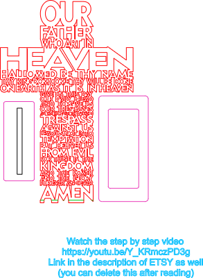 The Lord's Prayer Cross | Free Files - Atomm