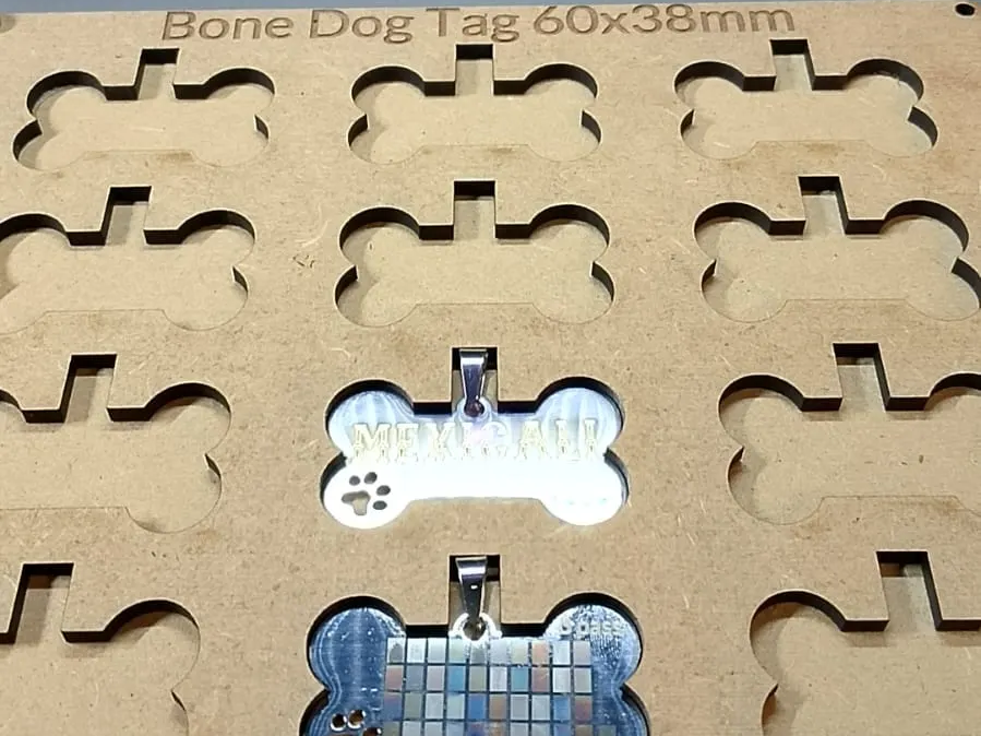 F1 Ultra Jig for Bone Dog Tag (60x38mm) pet id tag design