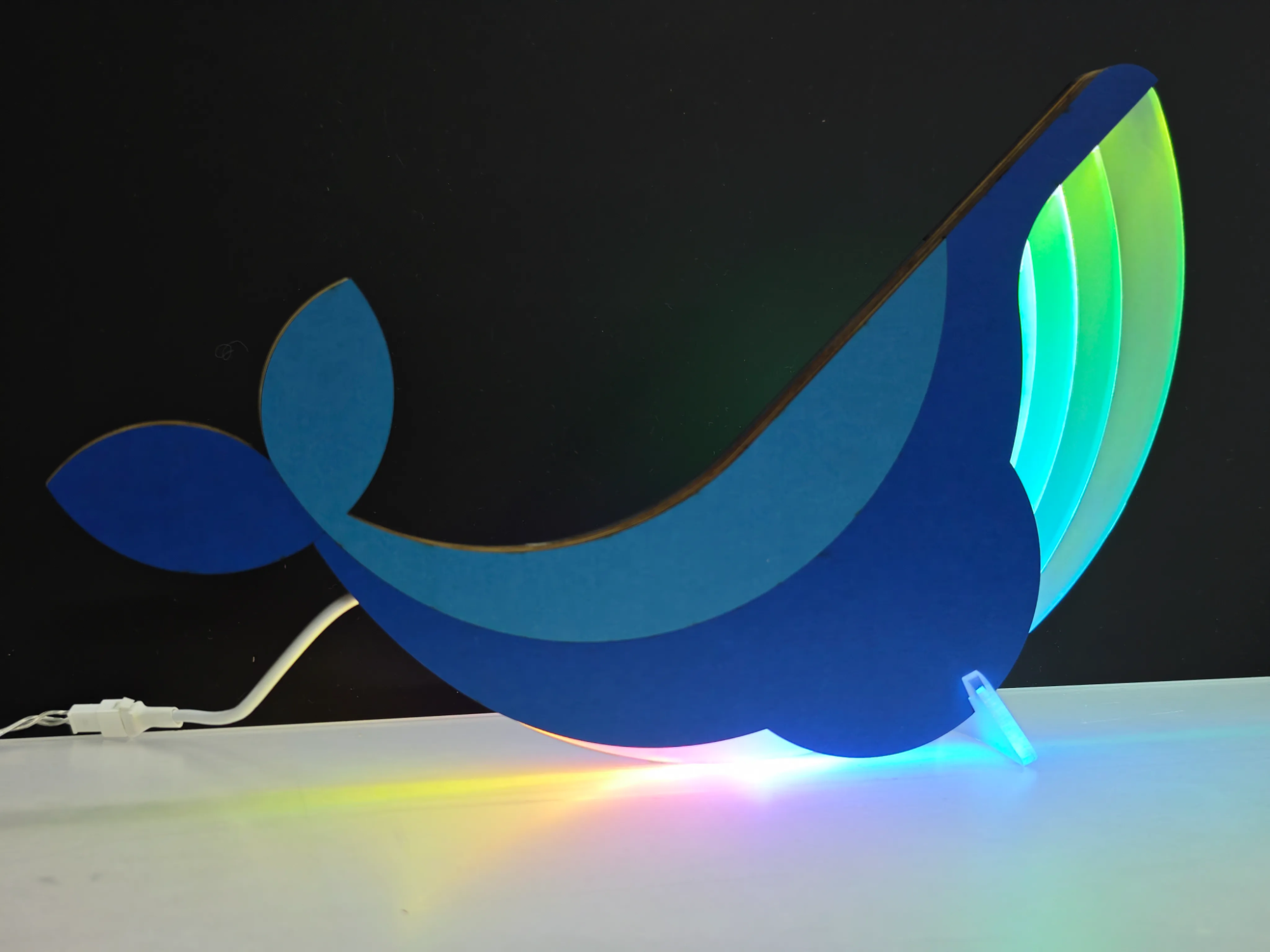 Whale Acrylic Lamp laser-cut night lamp idea