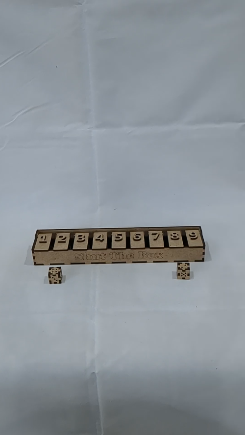 [Laser cut and engrave] Shut the box, gift board game, design laser cut. Cutting model, greeting game, dice game. Laser craft, birthday gift, handmade game, cut model.