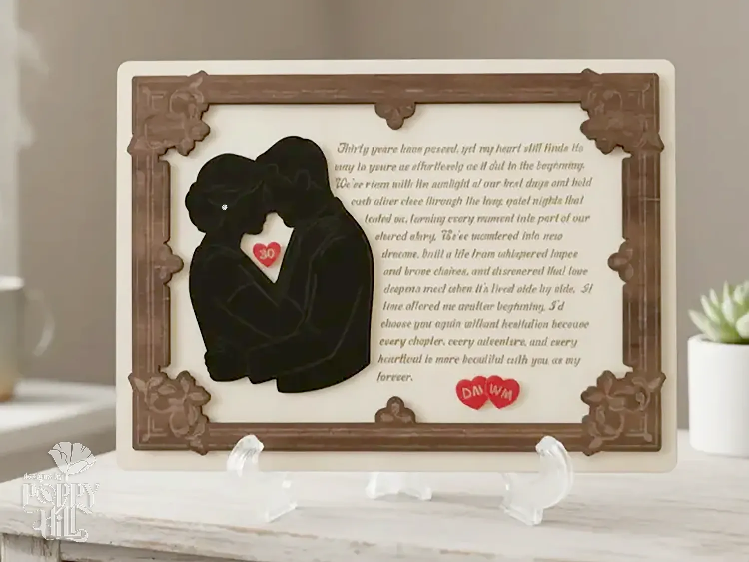 Our Love Story Anniversary Frame valentines day gift for men design