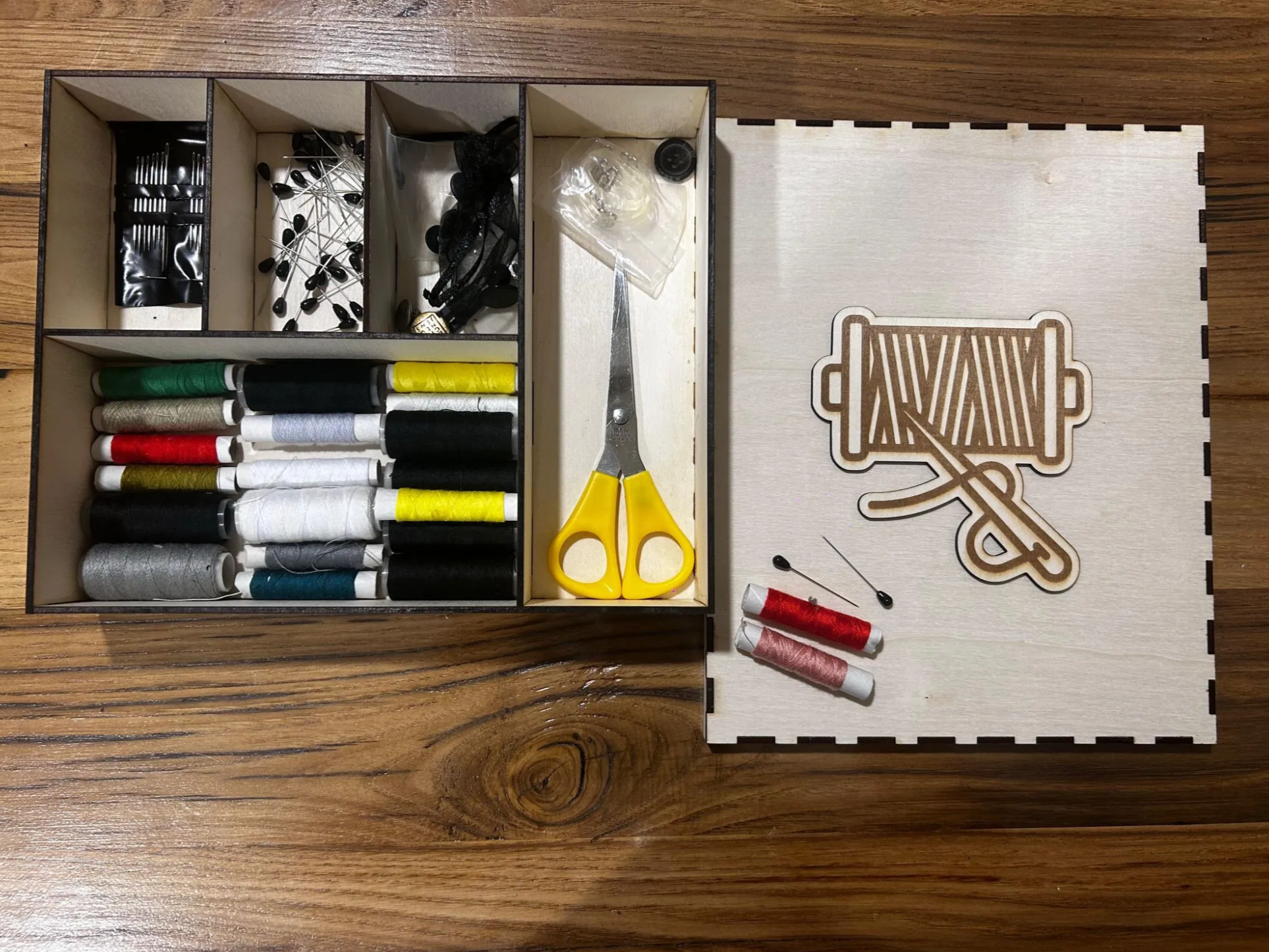🪡🧵Wooden Sewing Box 🧵🪡