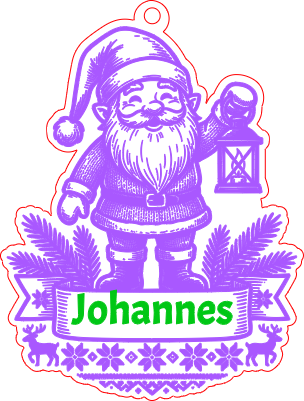 Personalized Santa Christmas Ornament.xcs