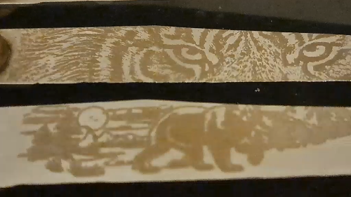 [Laser cut and engrave] Lames de couteaux avec motifs de cerfs, motifs tribaux, crânes et tigres