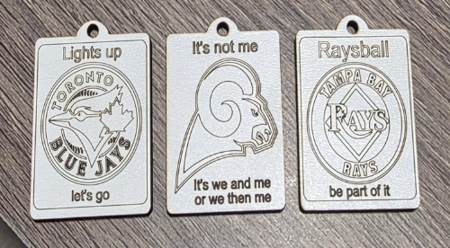 [Laser cut and engrave] Keychain - Tampa Bay Rays & Toronto Blue Jays