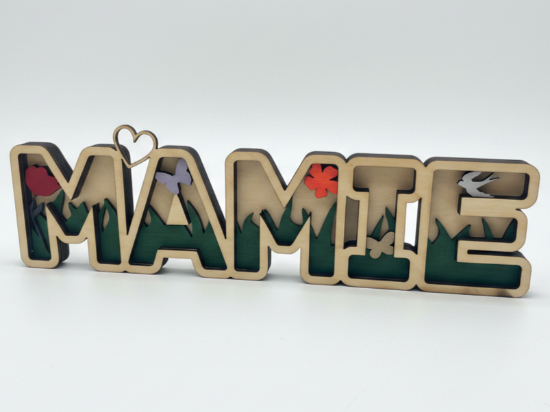 "Mamie" Wildflower Wall Sign gift design