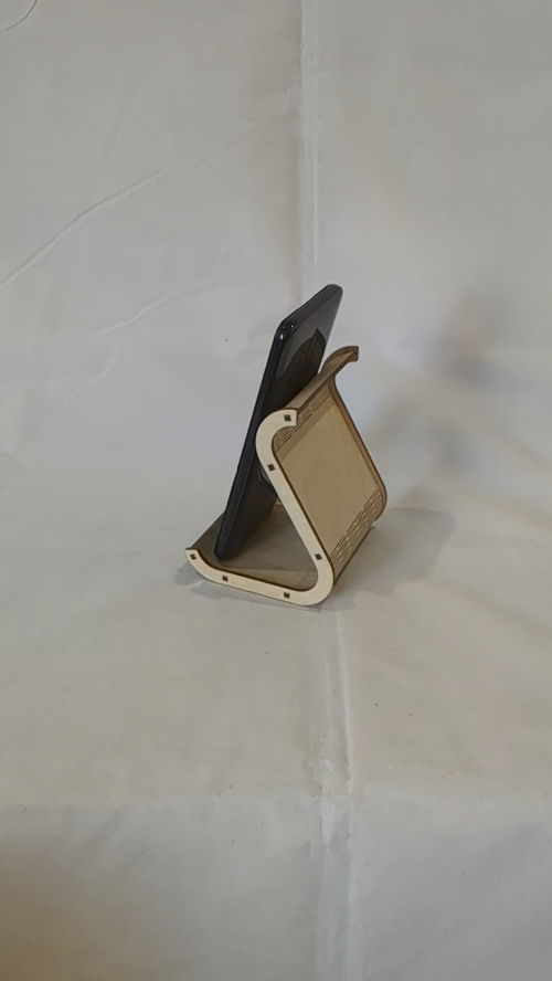 [Laser cut and engrave] Gift stand holder, phone organizer, laser cut design. Laser cutting template, birthday gift, desk display. Office accessory, mobile holder.