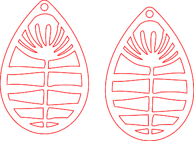 boucles oreille en forme de l arme.xcs