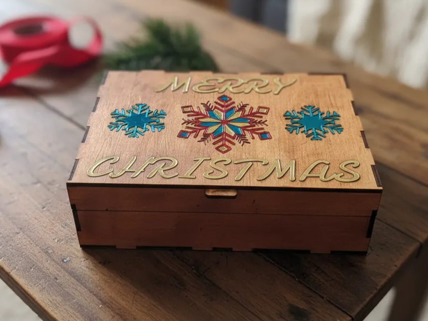 Mirror Acrylic Christmas Storage Box gift box design