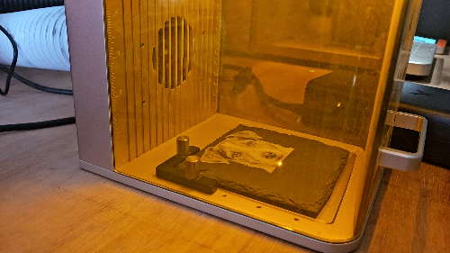 [Laser cut and engrave] Jack Russell Terrier Portrait on Square Slate Coaster