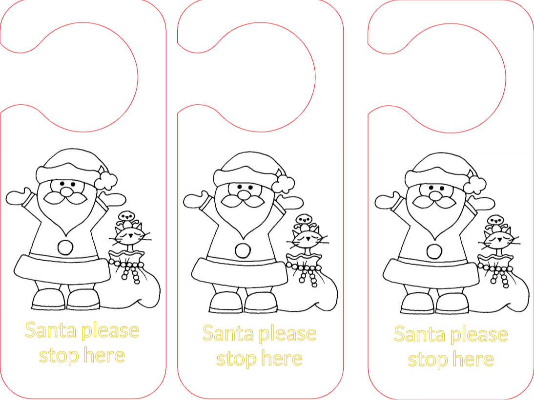 Weihnachtsmann Türhänger Weihnachts Türdekoration Idee