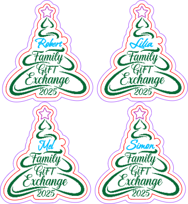 F2 Christmas Gift Tag - Cardstock.xcs