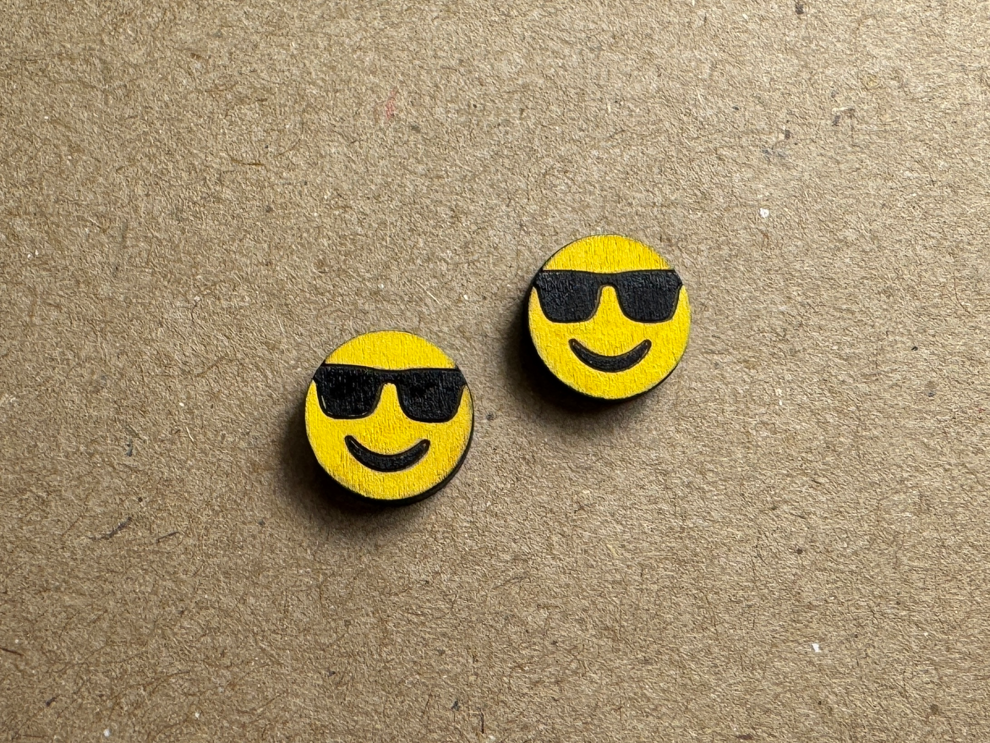 Sunglasses Emoji Stud Earrings gift for teens idea