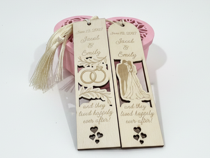 Personalized Wedding Bookmark Favors bookmark design