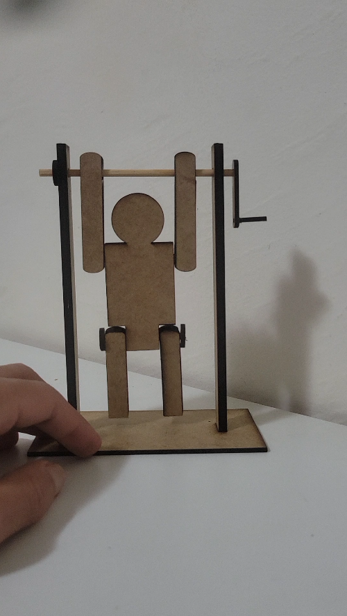 [Laser cut and engrave] Wooden Trapeze Acrobat Toy