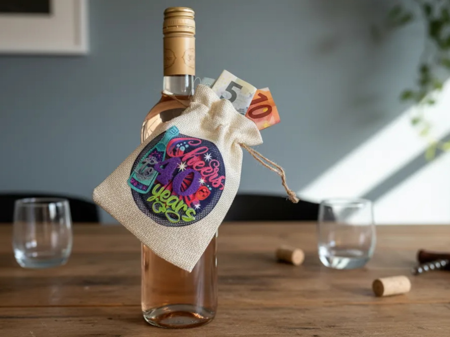 40th Birthday Cheers Bottle Gift Bag