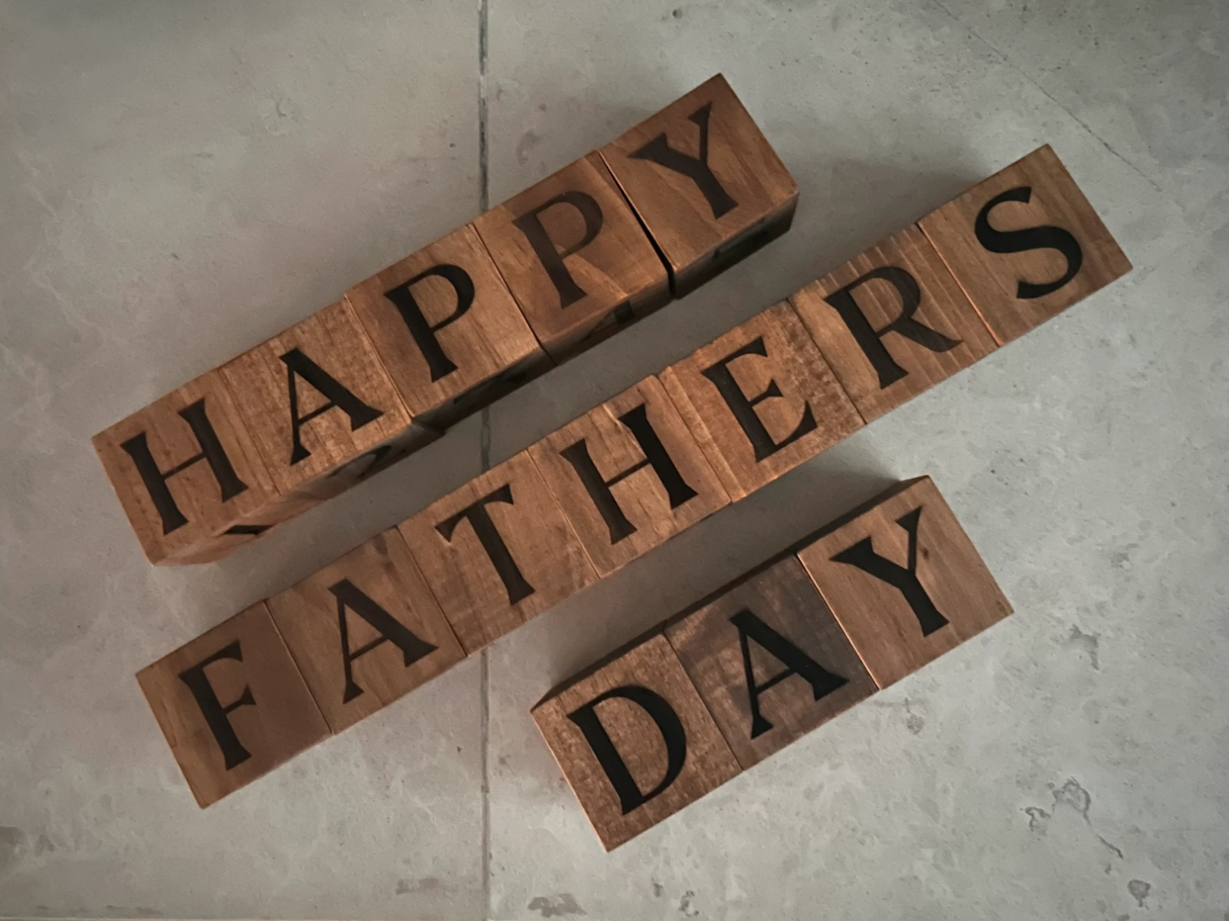 Happy Father's Day Wooden Block Letter Sign father's day gift design