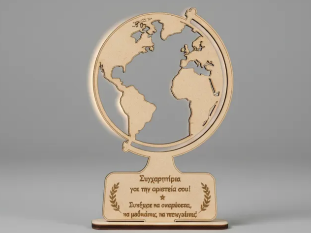 World Globe Achievement Award Plaque office decor idea
