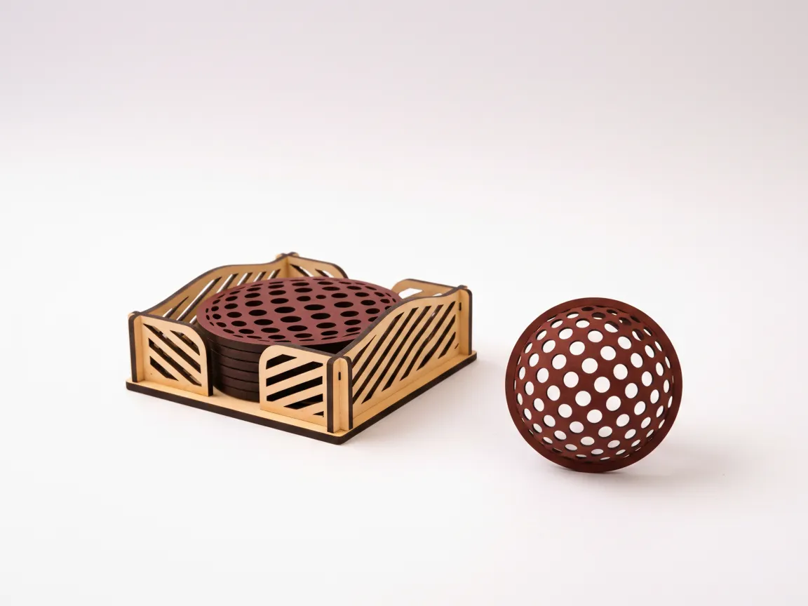 Coaster Organizer Set with Holder (3mm Plywood)