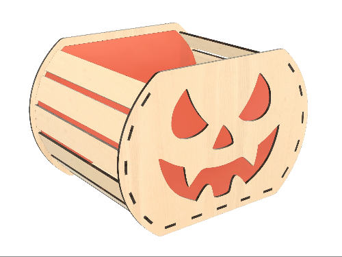 [Laser cut and engrave] Pumpkin Basket Template