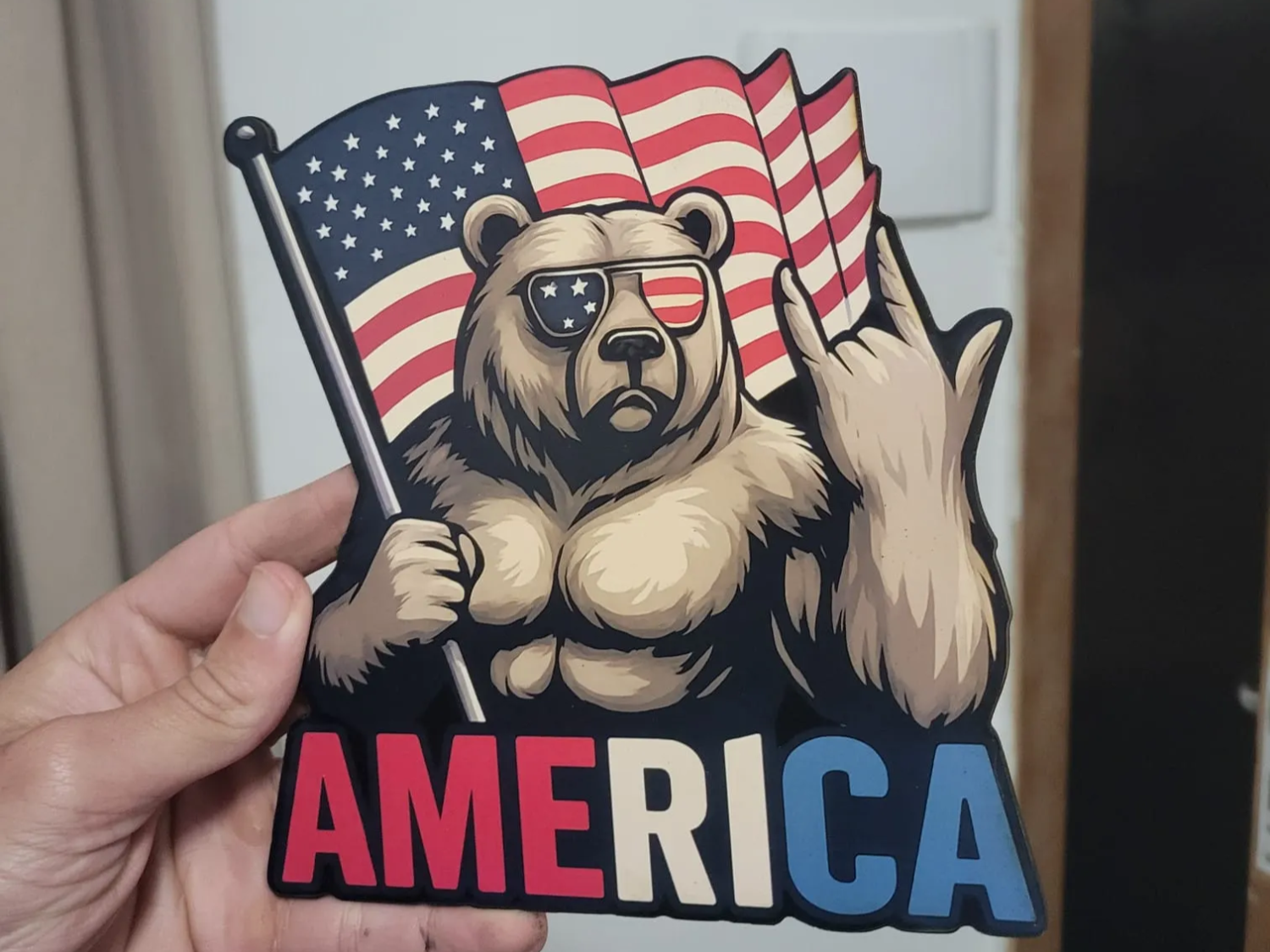 U.S.A rolled product — free American flag wall art project file on Atomm