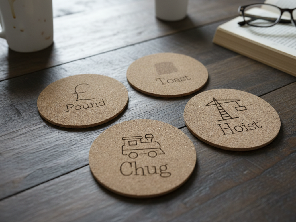 Drinking Puns Cork Coaster Set coaster idea to sell on Etsy