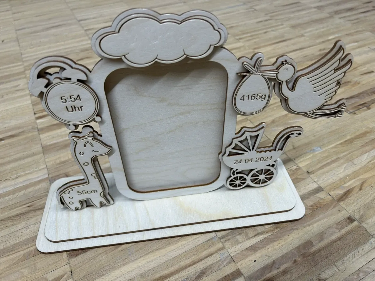 Baby's First Year Milestone Photo Frame personalized photo gift design