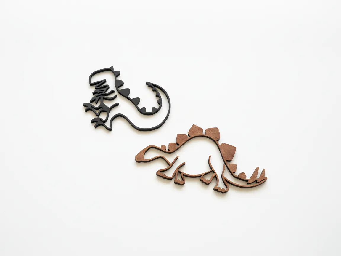 Set dekorasi dinding kayu dinosaurus untuk kamar anak