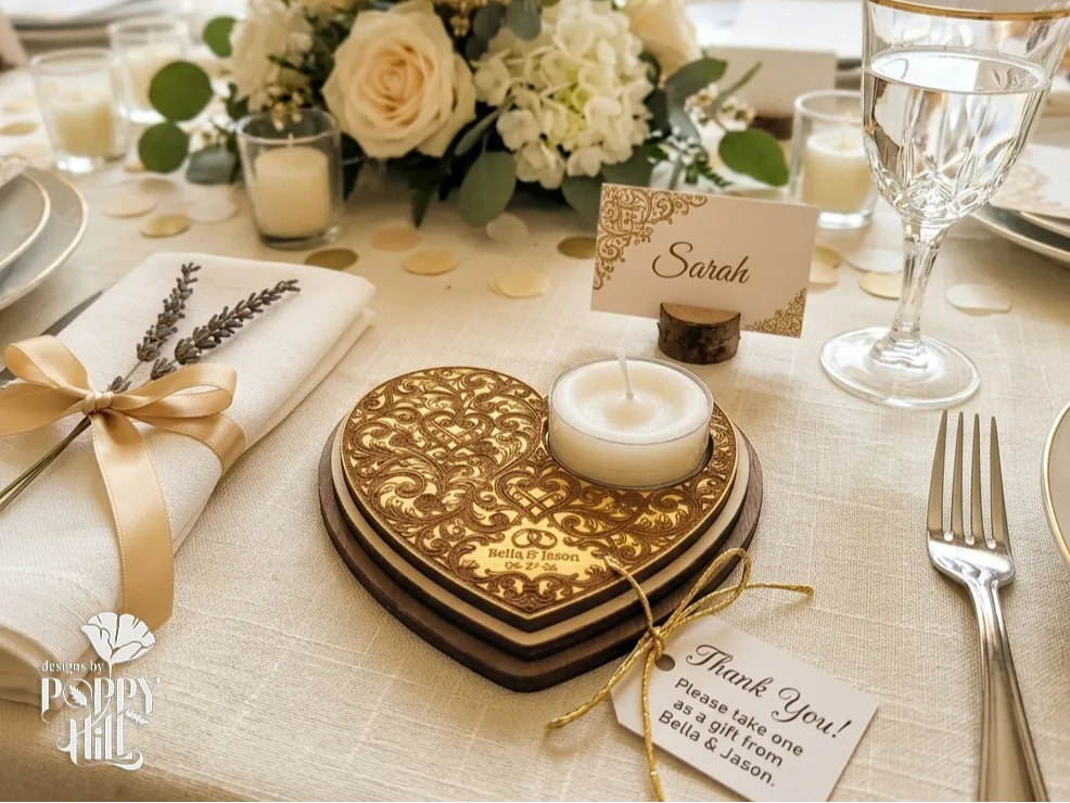 Heart Shaped Tea Light Candle Holder Wedding Favor wedding gift design